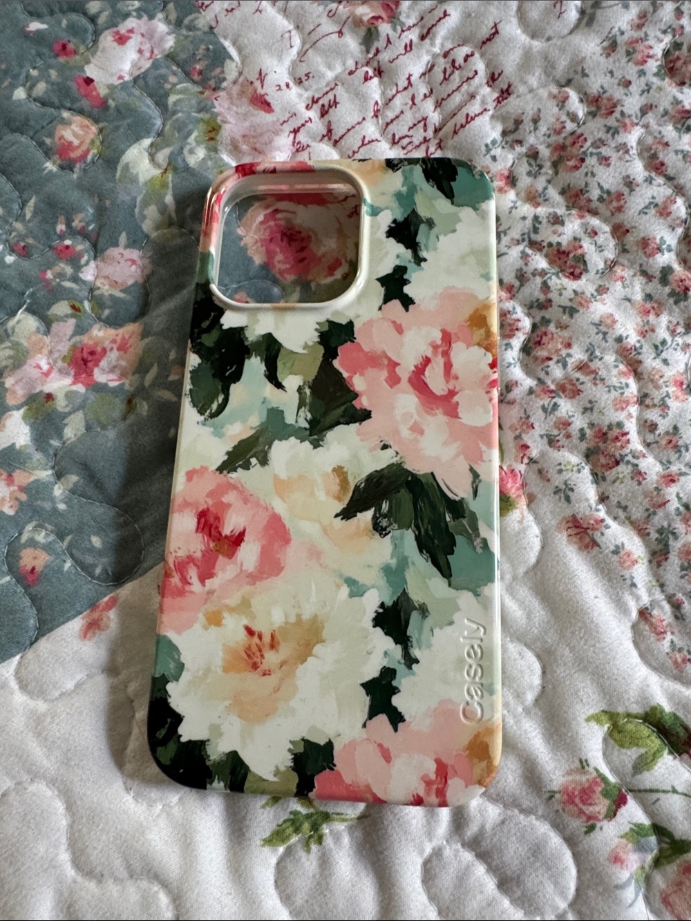 Casely met series Monet Floral Protective Phone Case in Pink & Green